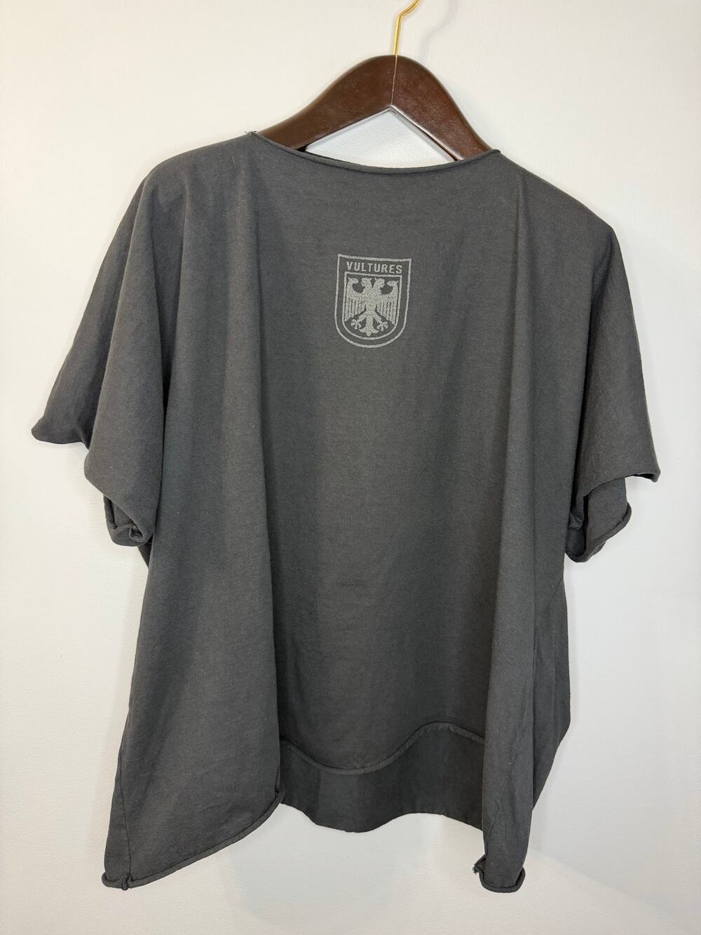 Kanye West Ye Vultures Logo Black Short Sleeve T-shirt Sz 3 Overside Streetwear